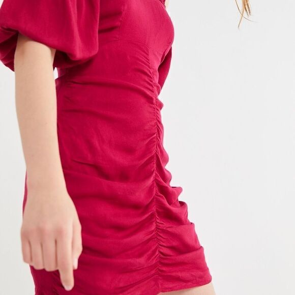 Urban Outfitters Hot Pink Ruched Dress - Picture 4 of 4